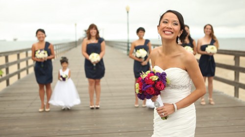 Bride on  Pier