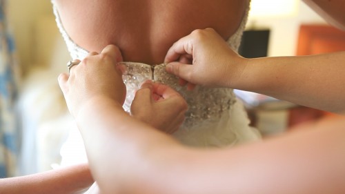 Bride and dress