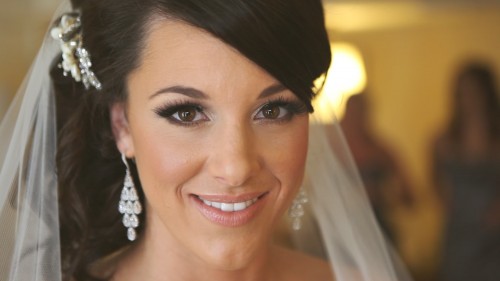 Closeup of bride