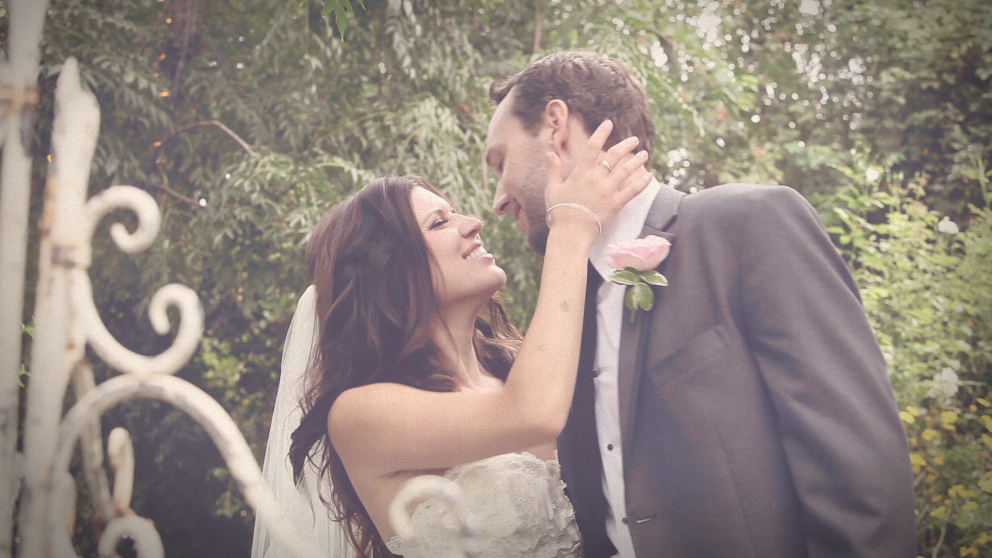 Bride and Groom Twin Oaks Garden Estate Wedding