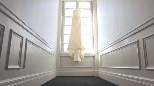 Wedding Dress in old hotel