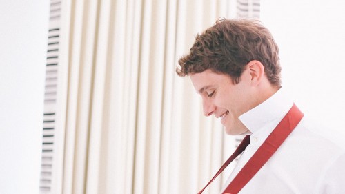 Groom Getting Ready