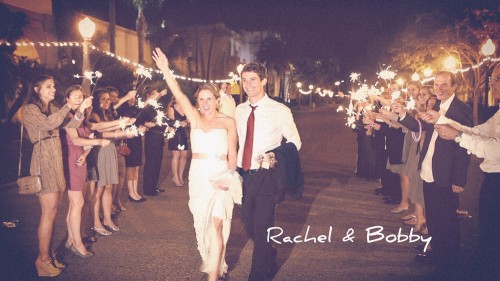 Bride Groom Sparklers Balboa Park