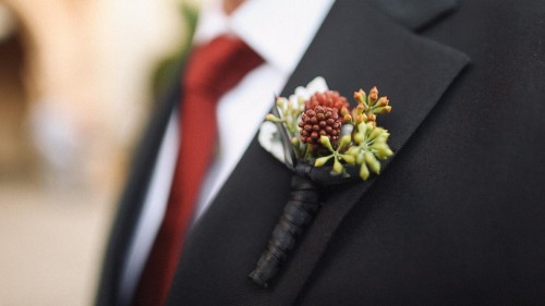 Groom Boutonniere Detail