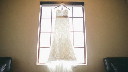 Wedding Dress in window