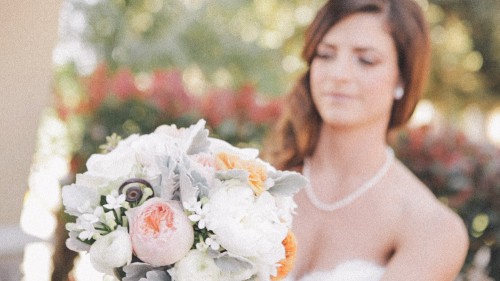 Bride with bouquet