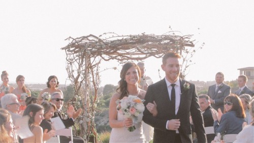 Bride and Groom Down the Ailse