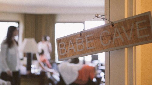 Bride's Babe Cave Sign