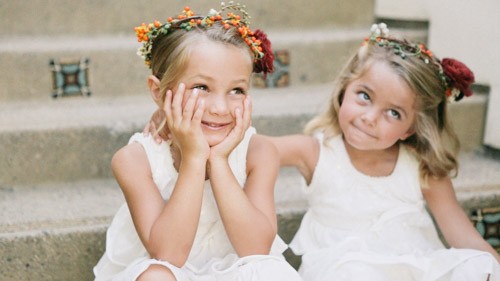 flower girls at estancia wedding