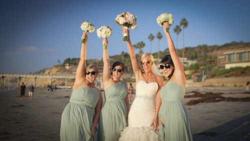 Brides's maids beach La Jolla Shores Wedding