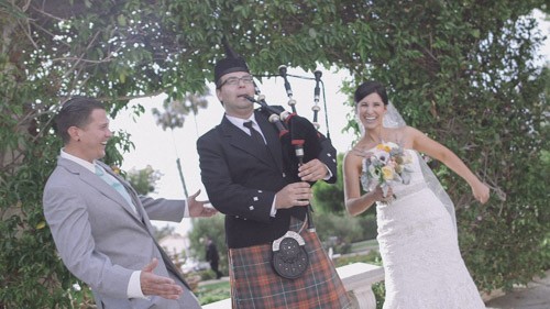 Wedding with bag pipes