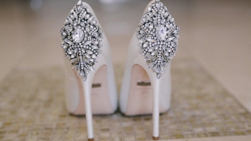 bejewled brides shoes