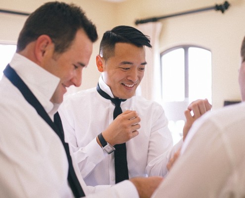 Groomsmen getting ready