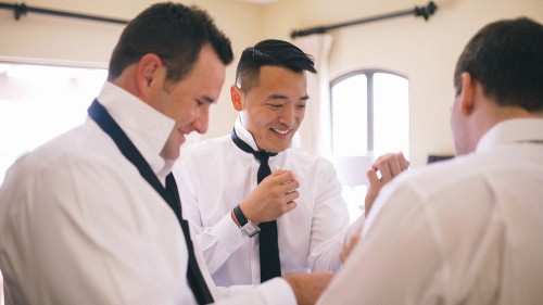 Groomsmen getting ready