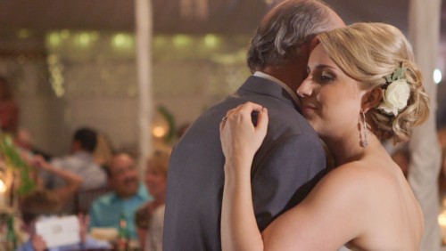 Bride dances with father at Twin Oaks Garden Estate