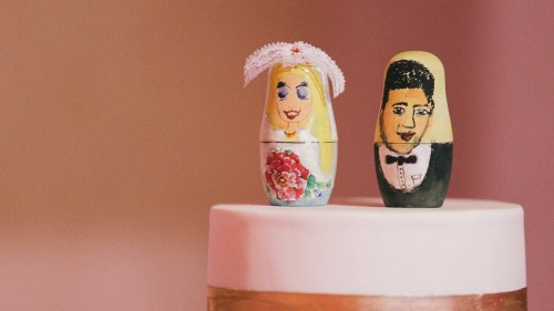 Matryoshka doll cake topper