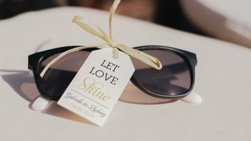 Sunglasses for wedding guests