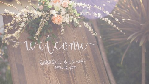 Wedding welcome sign