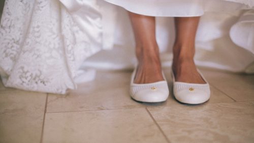 Mt Woodson Wedding detail of brides shoes