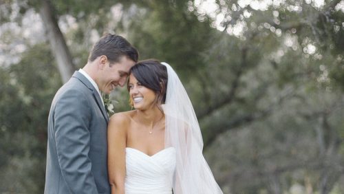 Mt Woodson Wedding Video bride and groom after ceremony