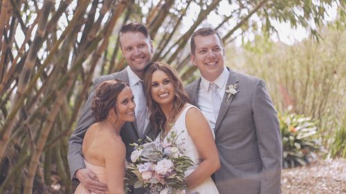 wedding party at San Diego Botanic Gardens