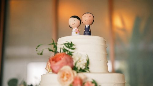 cute wooden wedding cake toppers