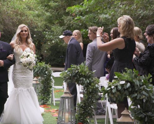 bride down the aisle twin oaks