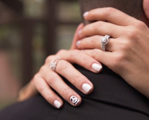 brides nails halloween wedding