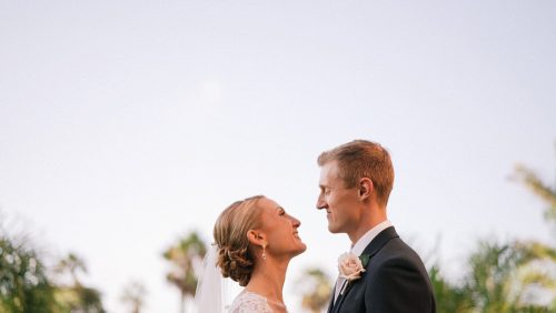 Bride and groom in beautiful La Valencia Wedding video