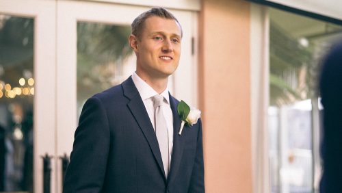 Groom at La Valencia Hotel