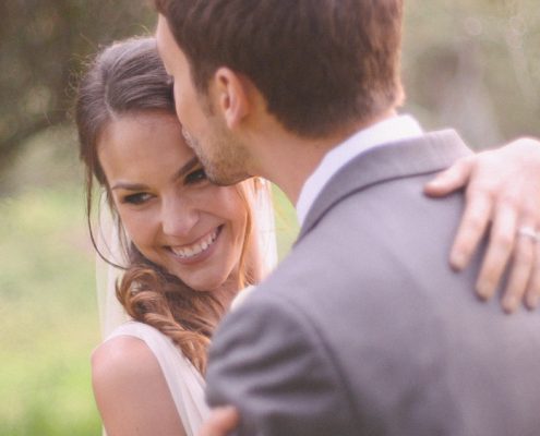 Bride and groom Mt Woodson Castle Wedding