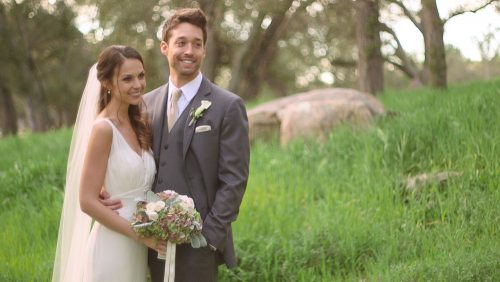 Bride and groom Mt Woodson Castle Wedding video with bride and groom