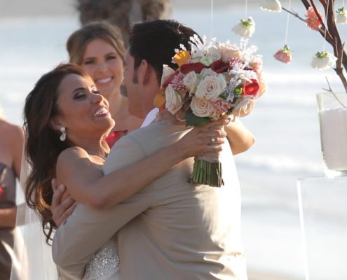 Scripps Seaside Forum Wedding bride and groom just married