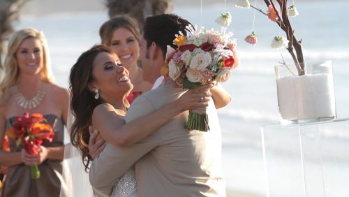 Scripps Seaside Forum Wedding bride and groom just married