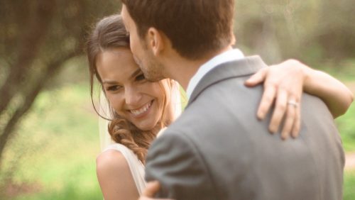 Bride and groom Mt Woodson Castle Ramona wedding