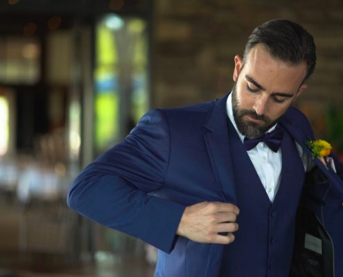 Crossings at Carlsbad wedding Groom getting ready