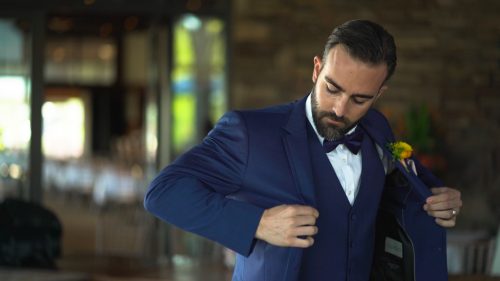 Crossings at Carlsbad wedding Groom getting ready