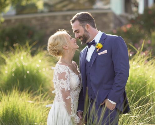 Crossings at Carlsbad bride and groom together