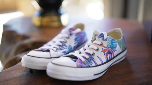 Brides Converse wedding shoes