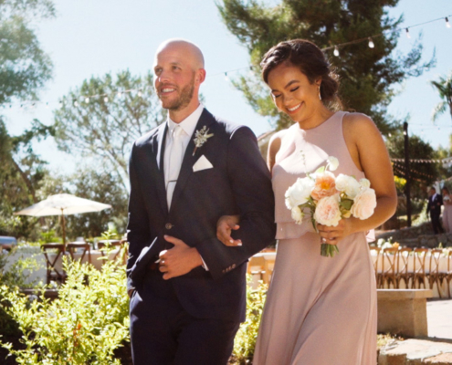 Mt. Woodson Castle Wedding bridal party processional