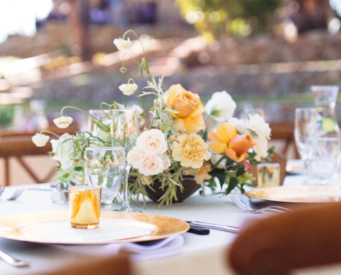 Mt. Woodson Castle Wedding table decor