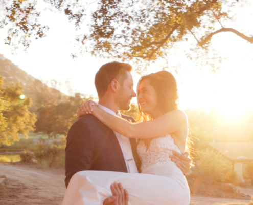 Mt. Woodson Castle Wedding Bride and Groom