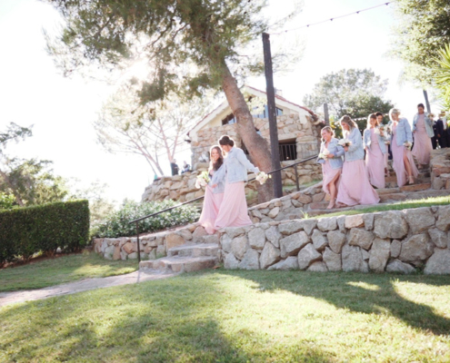 Mt. Woodson Castle Wedding Bridesmaids grand entrance