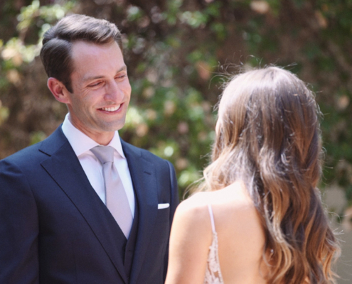 Bride and Groom's at first look before ceremony