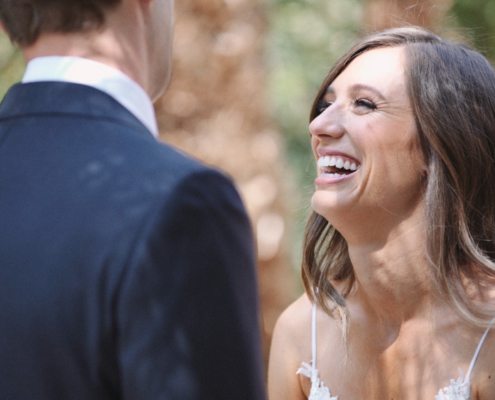 Bride and Groom's at first look before ceremony