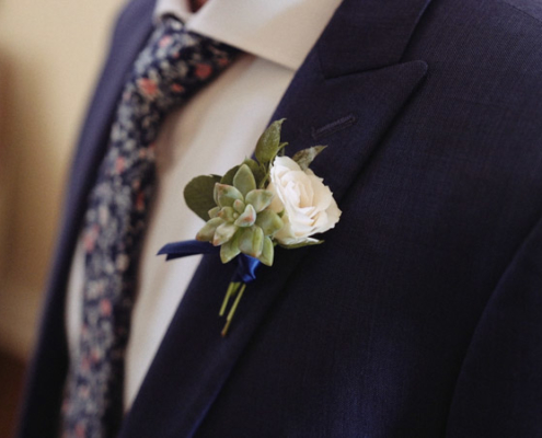 Detail of Groom's boutonniere