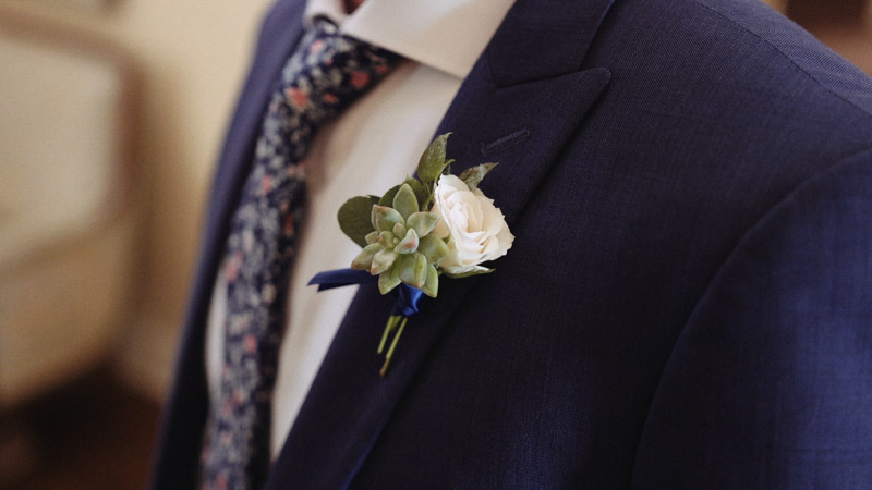 Detail of Groom's boutonniere
