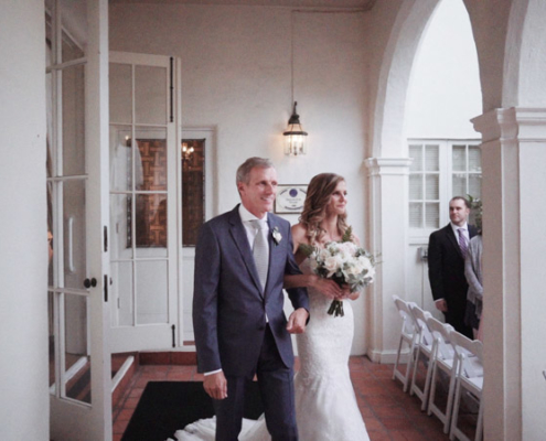 Father walks bride down the aisle