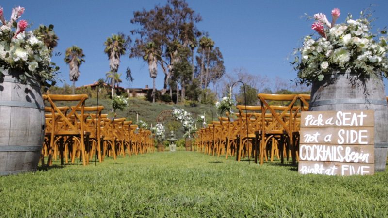 Ethereal Gardens wedding aisle