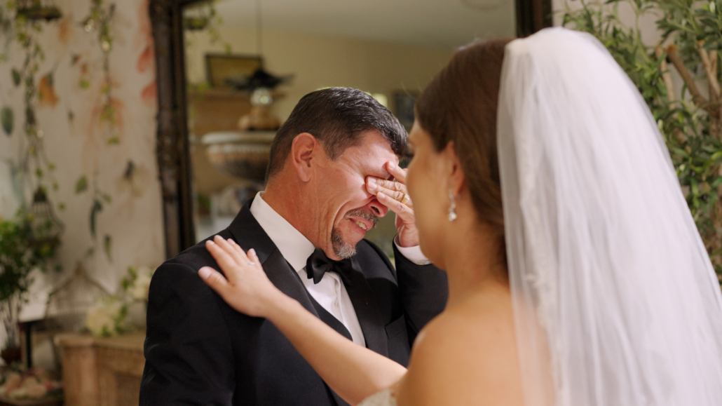 Ethereal Gardens father of the bride cries